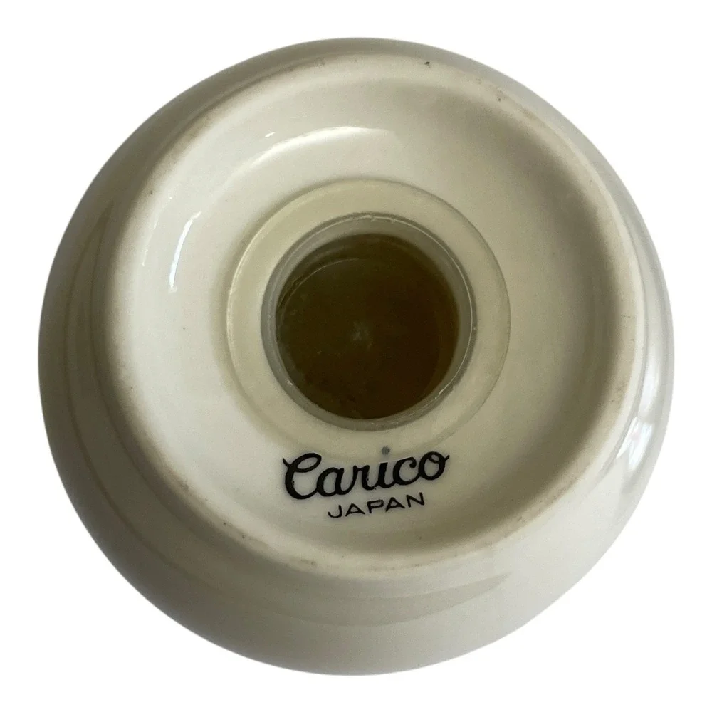 Vintage Carico Tivoli Salt Shaker White Blue Gray Floral Platinum Trim